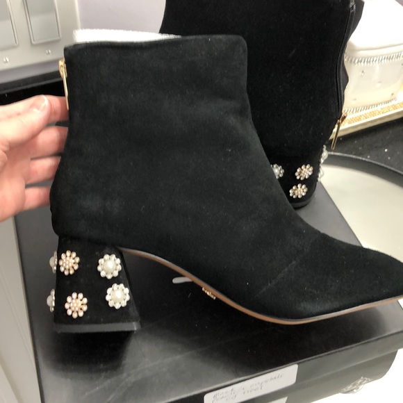 Nanette Lepore Shoes - NWT Nanette Nanette Lepore Suede Crystal Booties.